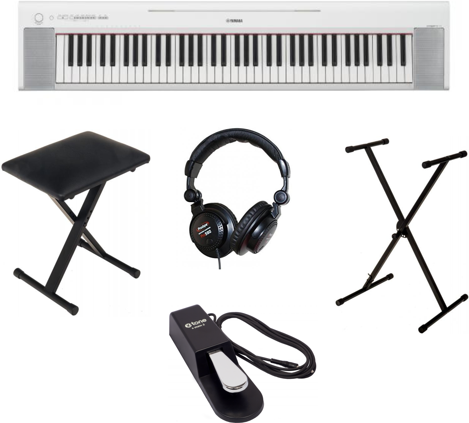 Yamaha Np-35 Wh + Stand + Pedale + Banquette + Casque - Keyboard set - Main picture