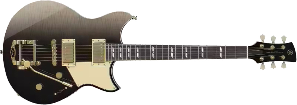 Yamaha Rsp20b 60th Ann. Revstar 2h Trem Rw - Noble Black Burst - Double cut electric guitar - Main picture
