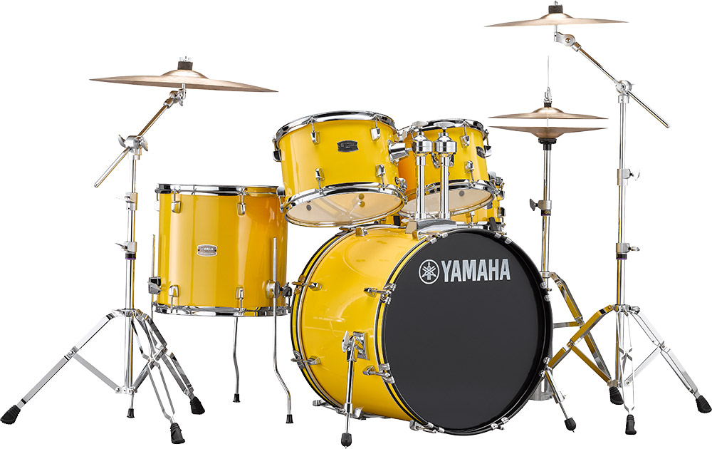 Yamaha Rydeen Stage 22 + Cymbales - 4 FÛts - Mellow Yellow - Strage drum-kit - Main picture