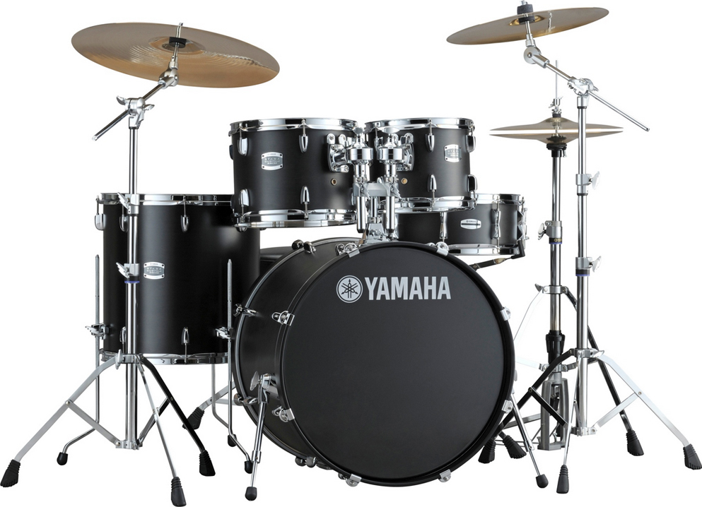 Yamaha Stage Custom Birch 10 12 16 22 Matte Black - 5 FÛts - Matte Black - Strage drum-kit - Main picture