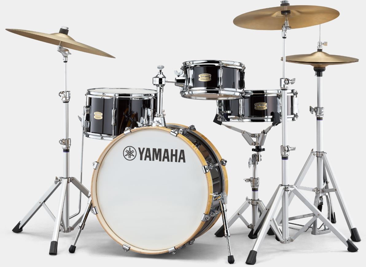 Yamaha Stage Custom Hip 20 Raven Black 20 10 13 + Cc 13x5 - 4 FÛts - Jazz drum kit - Main picture
