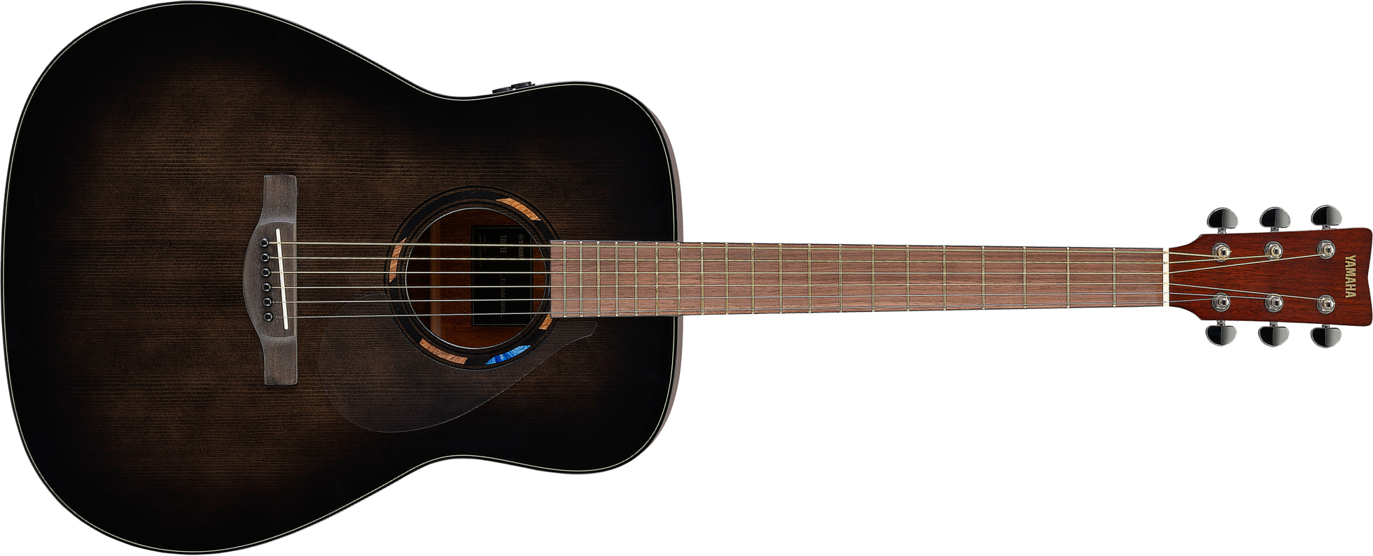 Yamaha Tag1e Transacoustic Dreadnought Epicea Acajou Noy - Translucent Black - Folk guitar - Main picture