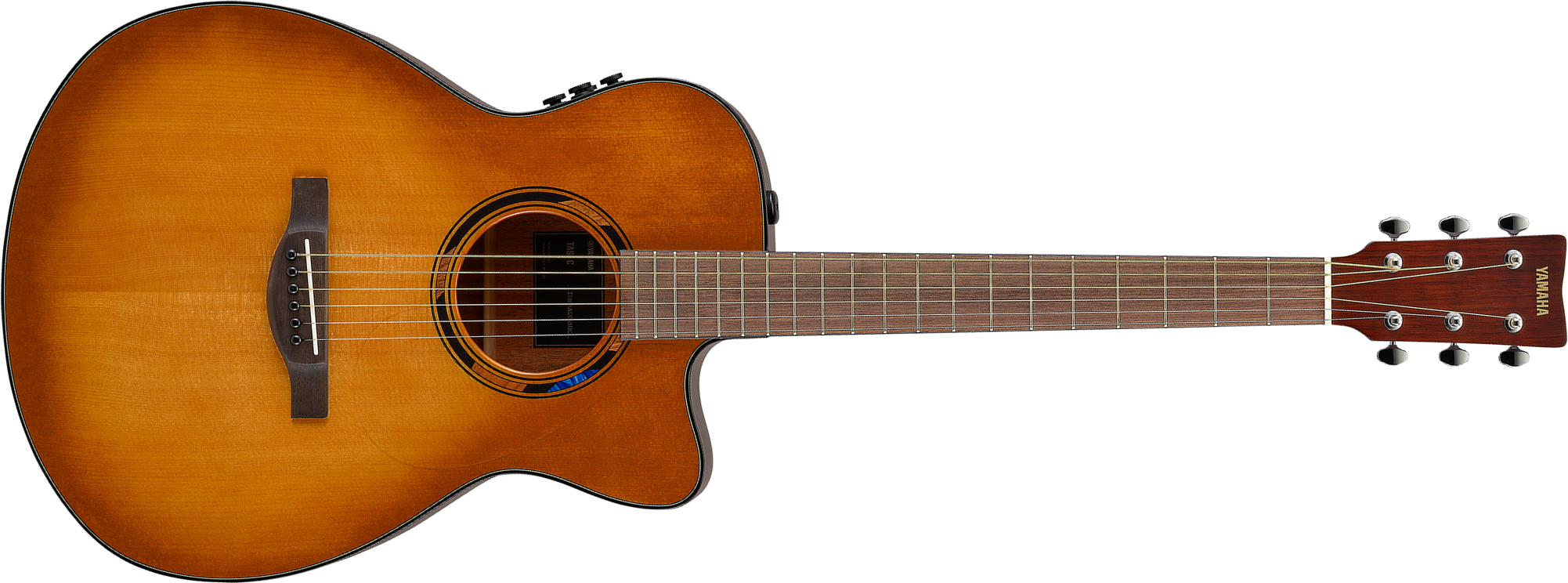 Yamaha Tas1c Transacoustic Concert Epicea Acajou Noy - Sand Burst - Folk guitar - Main picture