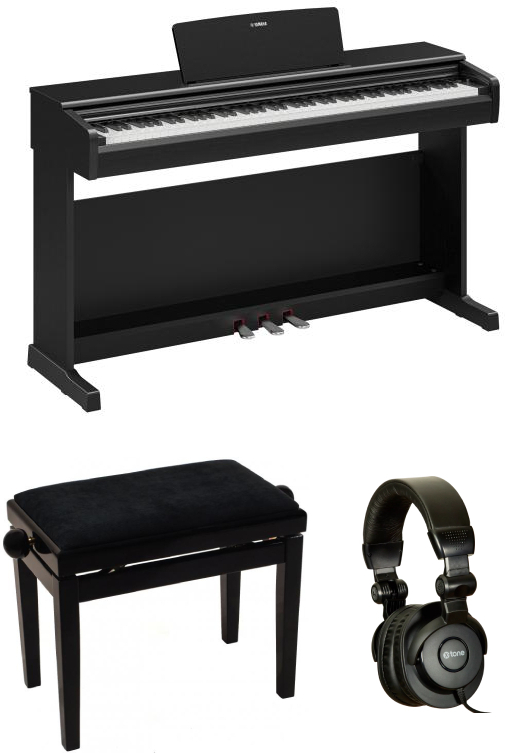 Yamaha Ydp 146 Noir + Banquette + Casque - Noir - Keyboard set - Main picture