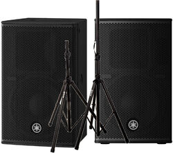 Complete pa system Yamaha DHR10  + XH 6310 Pied Enceinte Paire + Sac