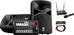 Complete pa system Yamaha StagePas 400BT avec Micro Sans fil X-tone