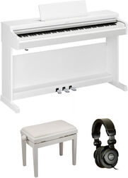 Keyboard set Yamaha YDP-166 Blanc  + Banquette + casque - Blanc