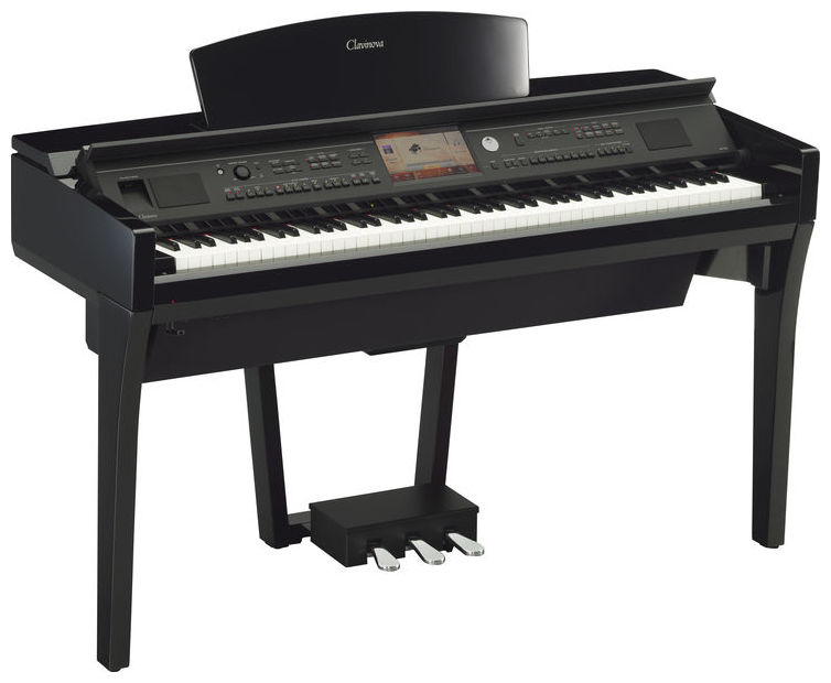 Yamaha Cvp-709pe - Laqué Noir - Digital piano with stand - Variation 1