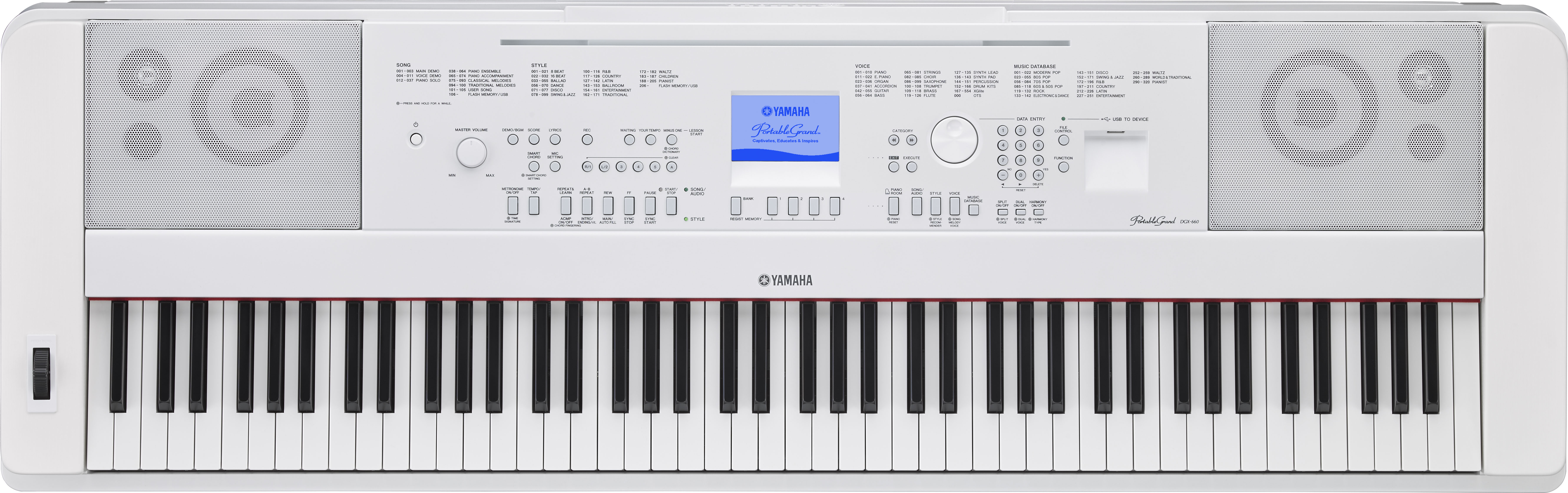Yamaha Dgx-660 - White - Digital piano with stand - Variation 2