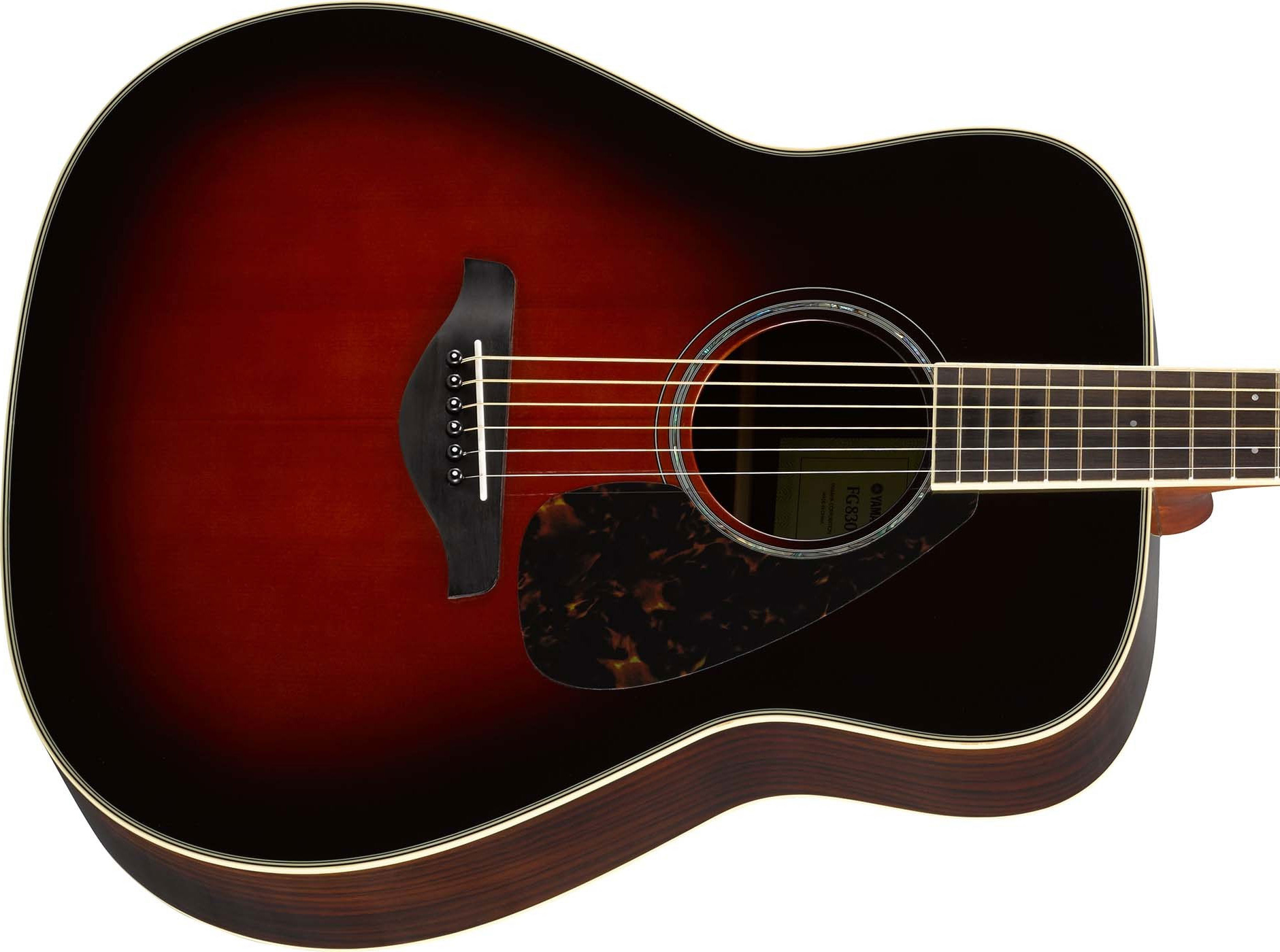 Yamaha Fg830 Tbs Dreadnought Epicea Palissandre Rw 2016 - Tobacco Brown Sunburst - Acoustic guitar & electro - Variation 2