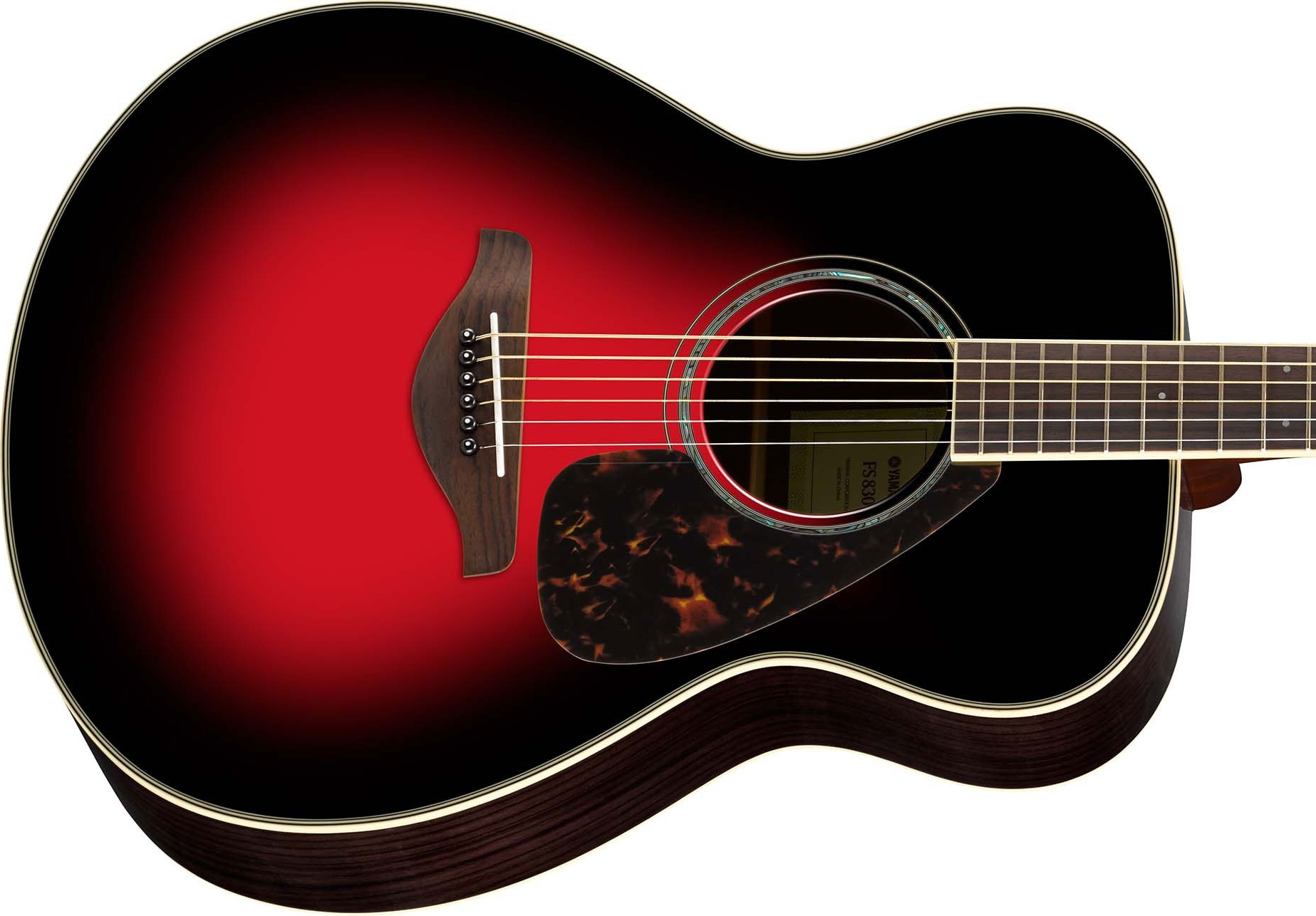 Yamaha Fs830 Dsr 2016 Concert - Dusk Sun Red - Acoustic guitar & electro - Variation 2