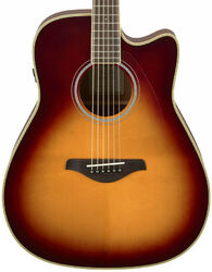 Acoustic guitar & electro Yamaha FGC-TA TRANSACOUSTIC - Brown sunburst