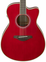 Folk guitar Yamaha FSC-TA TRANSACOUSTIC - Ruby red