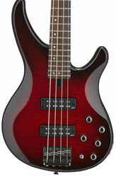 Solid body electric bass Yamaha TRBX604FM - Dark red burst