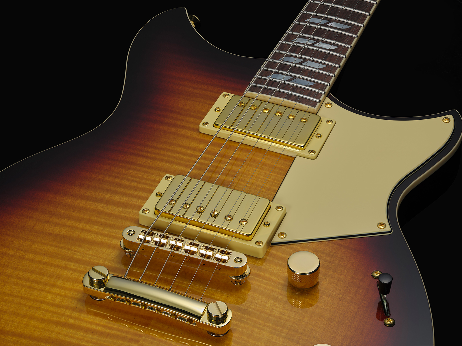 Yamaha Mateo Mancuso Rs20mm Revstar Signature 2h Dimarzio Ht Rw - Vintage Sunburst - Double cut electric guitar - Variation 3
