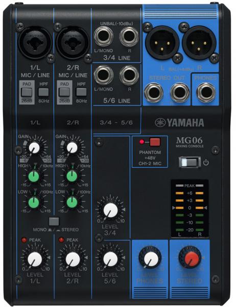 Analog mixing desk Yamaha MG06