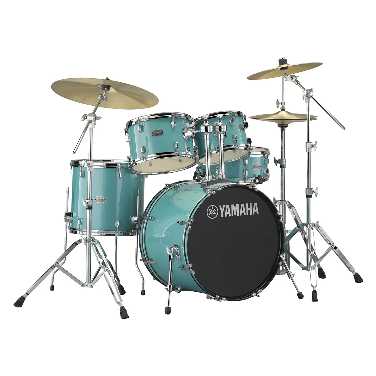 Yamaha Rydeen 22'' + Set Cymbale Paiste 101 - 5 FÛts - Turquoise Glitter - Rock drum kit - Variation 3