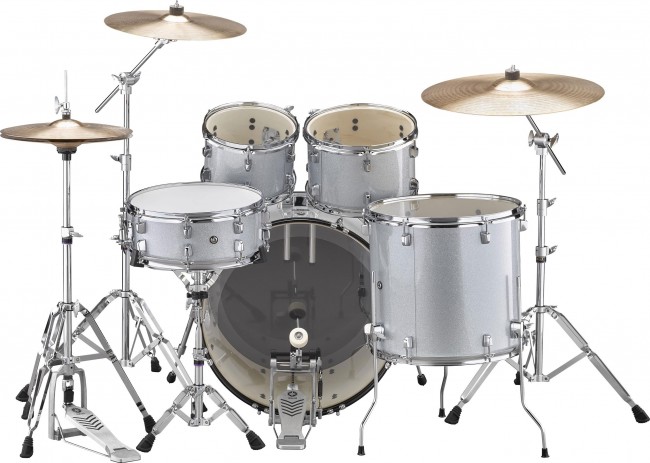 Yamaha Rydeen Stage 22 + Cymbales - Silver Glitter - Strage drum-kit - Variation 2