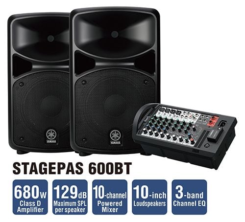 Complete pa system Yamaha StagePas 600BT