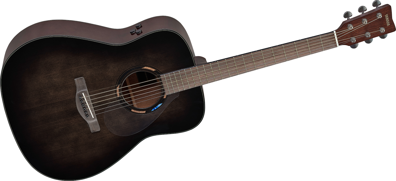 Yamaha Tag1e Transacoustic Dreadnought Epicea Acajou Noy - Translucent Black - Folk guitar - Variation 1