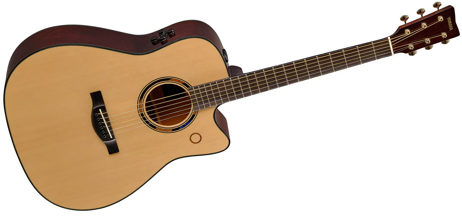 Yamaha Tag3c Transacoustic Dreadnought Cw Epicea Acajou Eb - Natural - Folk guitar - Variation 1