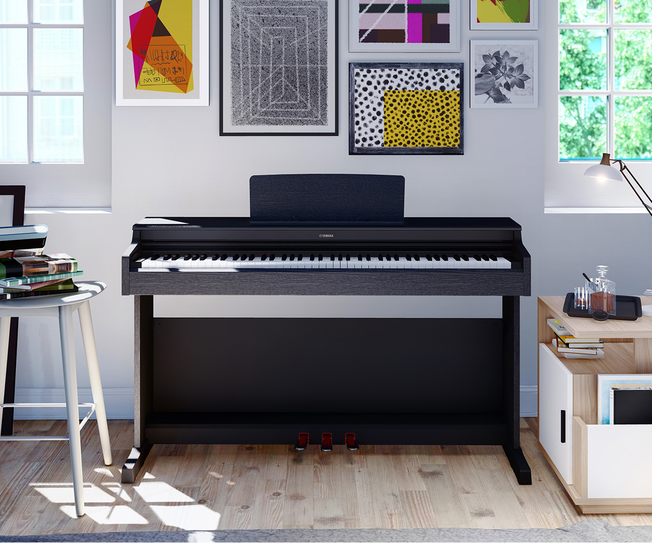 Yamaha Ydp-164 Arius - Black - Digital piano with stand - Variation 2
