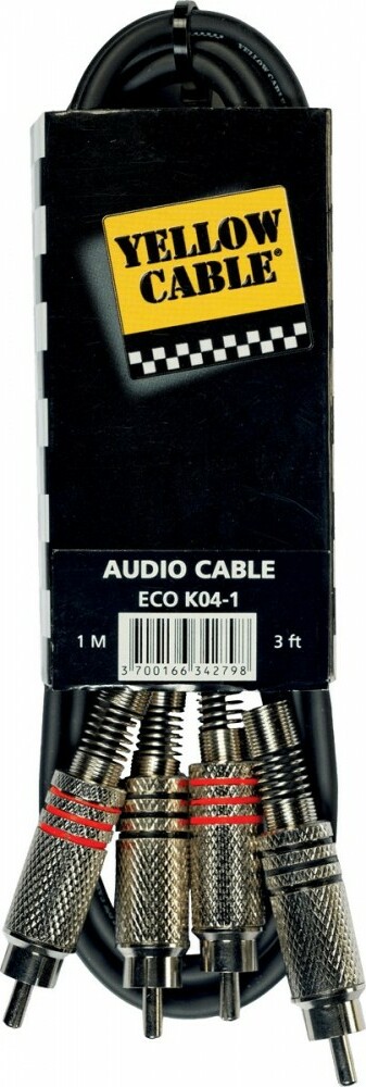 Yellow Cable K04 2 Rca Male Vers 2 Rca Male 1m - Cable - Main picture