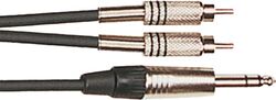 Cable Yellow cable K02ST 2x RCA Male / Jack male stereo - 3m