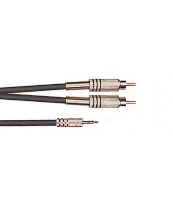 Yellow Cable K06m 2 Rca Male Vers 1 Mini Jack Stereo 3m - - Cable - Variation 1