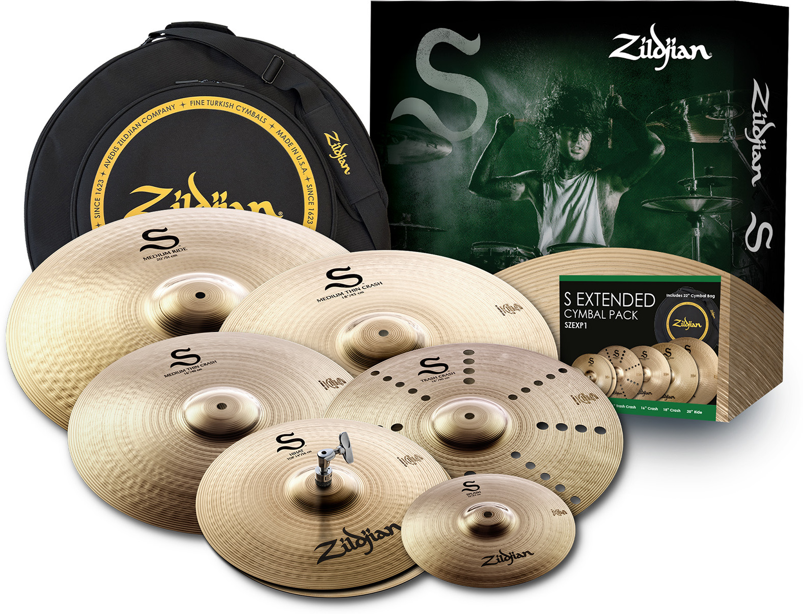 Zildjian Pack Set S Extended 10-14-16-16-18-20 + Housse - Cymbals set - Main picture