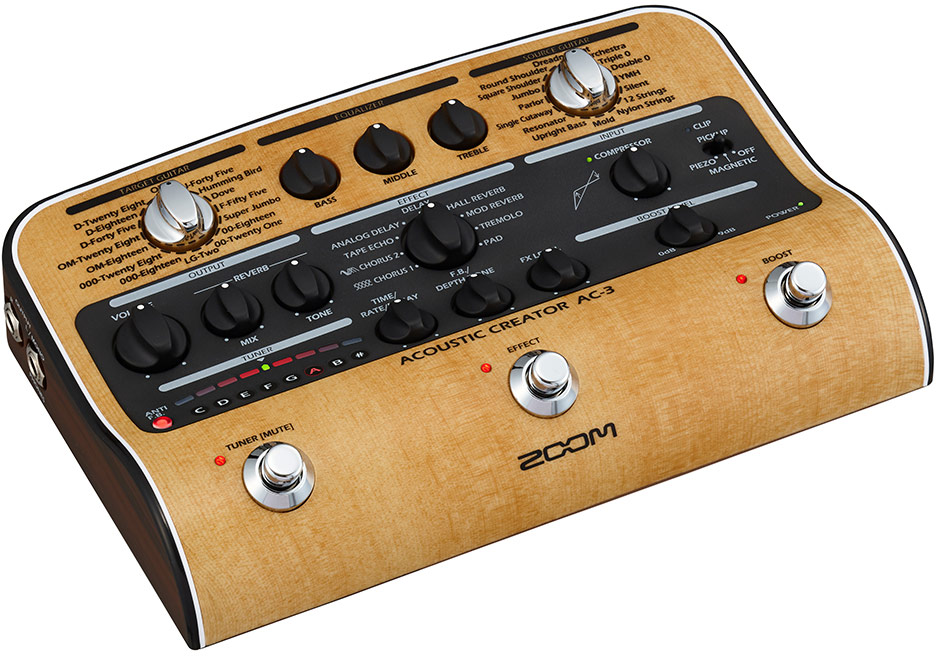 Zoom AC3 Acoustic Creator Modulation & simulator effect pedal