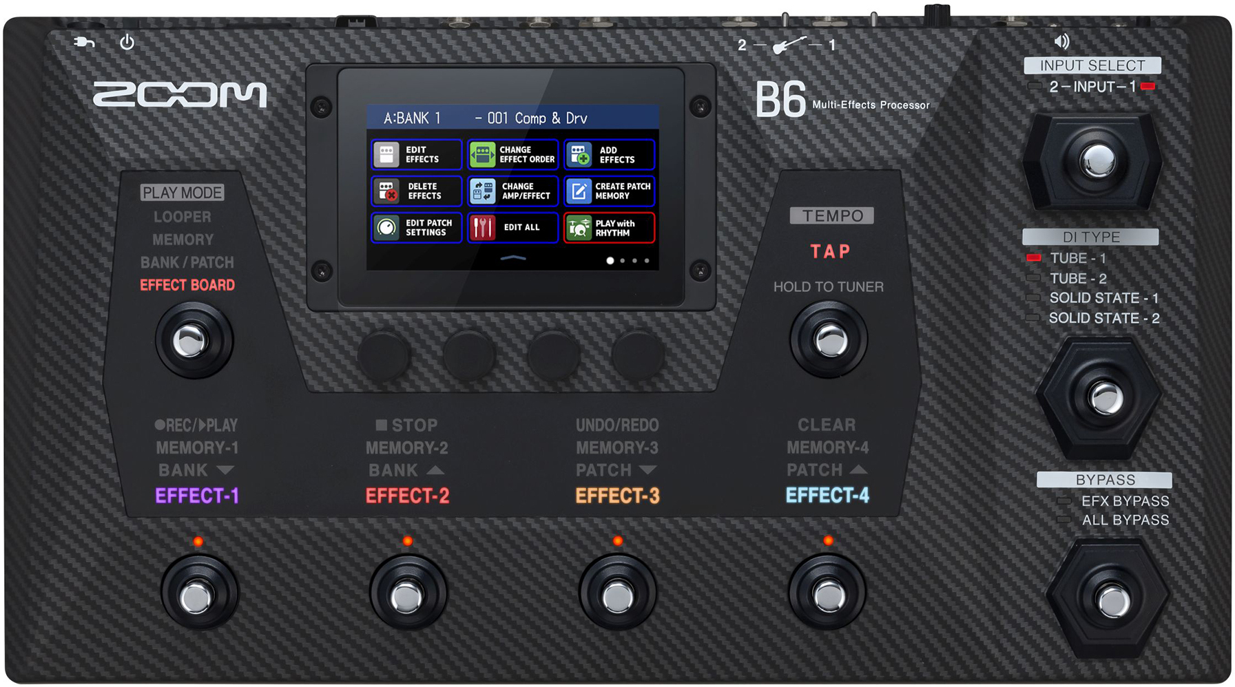Zoom B6 Multi-effects Bass Processor - Multieffect for bass - Main picture
