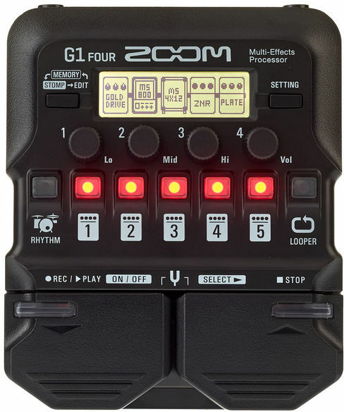 Zoom G1 Four Guitar amp modeling simulation