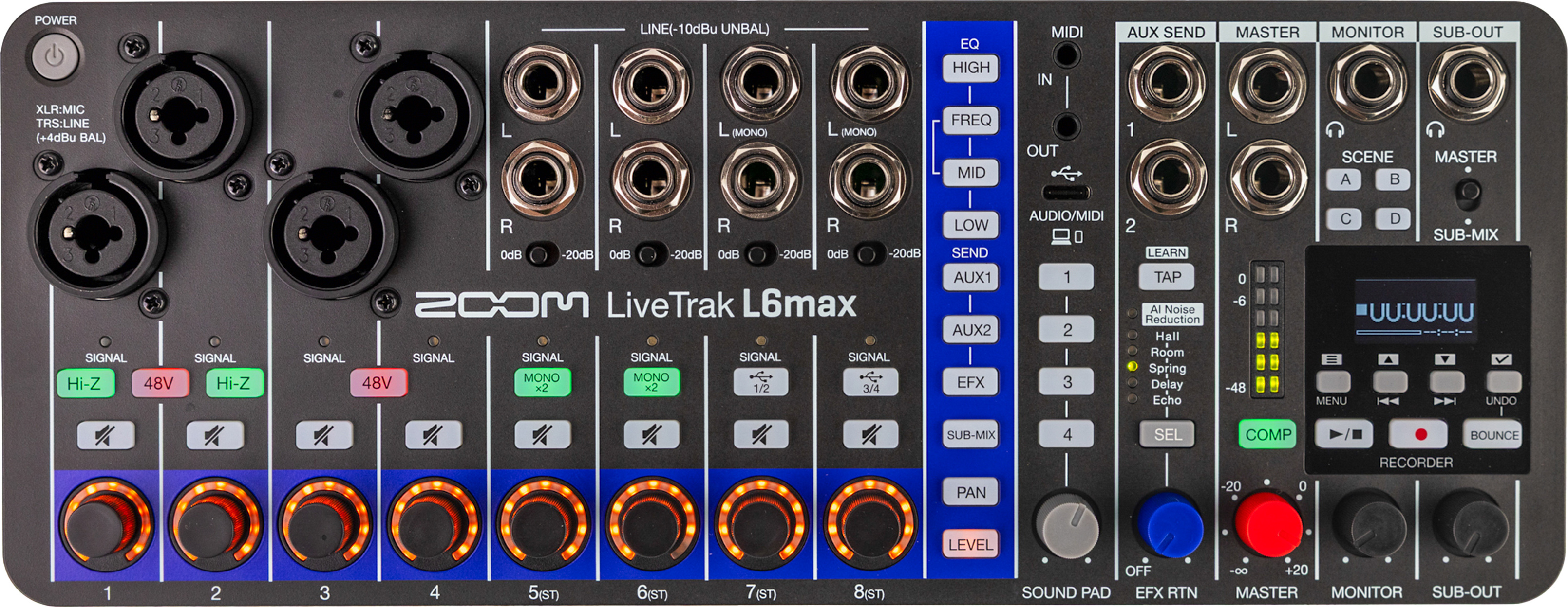 Zoom Livetrak L6max - Analog mixing desk - Main picture