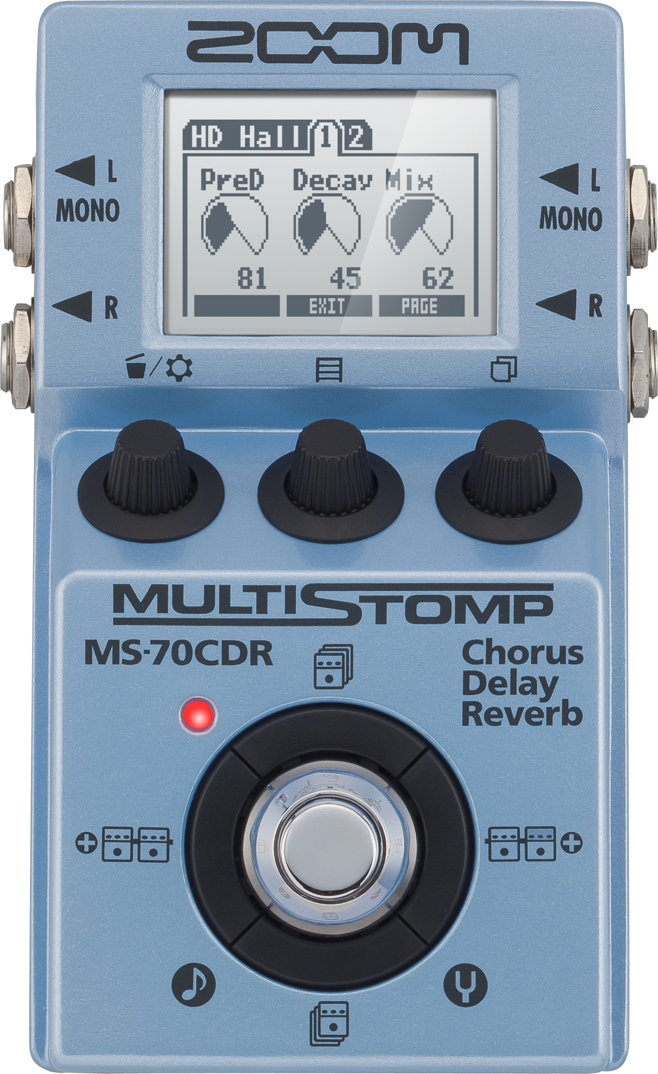 Zoom Ms-70cdr Multistomp - Modulation, chorus, flanger, phaser & tremolo effect pedal - Main picture